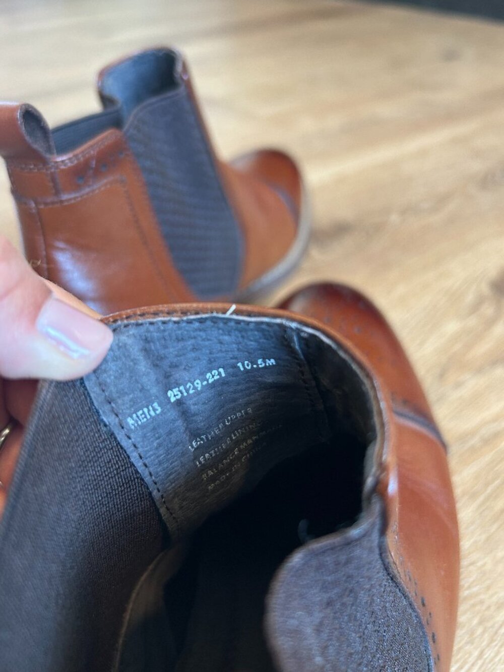 STACY ADAMS S 10.5M The Alomar Chelsea boots in Cognac M - Picture 7 of 11